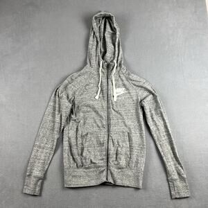 Nike Hoodie Women's Small Gray Sportswear Full Zip Athletic Casual Workout